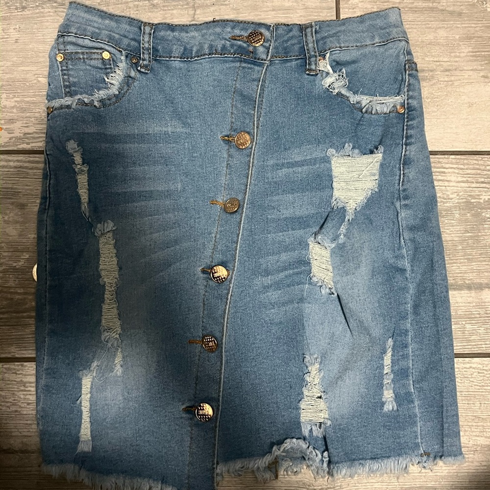Tight Jean Skirt